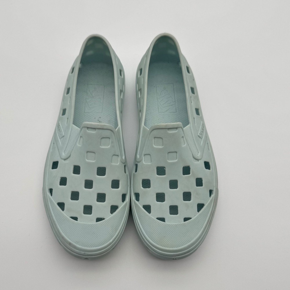 Vans Trek Slip-On Cool Blue Water Shoes Checkerboard Youth 4